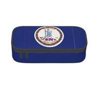 WenDang Virginia State Flag Multifunctional Stationery Bag, fit for Travel, Office Supplies, Makeup, and Desk Organization
