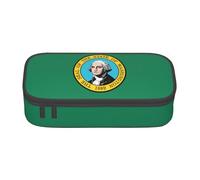 WenDang Washington Flag Multifunctional Stationery Bag, fit for Travel, Office Supplies, Makeup, and Desk Organization
