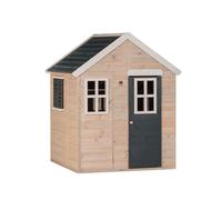 Wendi Toys M18G Wooden Playhouse for Kids Outdoor with Functional Shutters & 3 Windows, 120x120x155 cm, Grey, Crafted from Wood - Outdoor Play Equipment, Garden Play Equipment for Kids