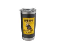 Wendigo Cryptid Do Not Feed Wendigo Warning Sign Stainless Steel Insulated Tumbler
