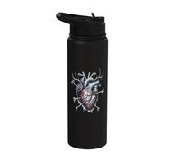 Wendigo Frozen Heart Antler Bone Stainless Steel Insulated Water Bottle