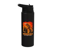 Wendigo Lurk Laugh Loathe Folklore Cryptozoology Stainless Steel Insulated Water Bottle