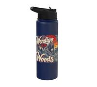 Wendigo of The Woods Cryptid Monster Folklore Horror Retro Stainless Steel Insulated Water Bottle