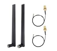 Wendry M.2/NGFF Wireless Network Card Cable, Dual Band WiFi SMA Male 2x5DBi Antenna+2 x RP-SMA IPEX MHF4 Pigtail Cable for Intel 9560NGW /9260AC/7265AC