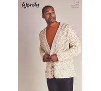 Wendy Aran Knitting Pattern for Mens Ladies Unisex Basket Weave Cardigan (6178)