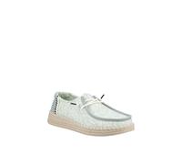 HEYDUDE - Wendy Espadrille Retro Palm, Women Slip-On shoes, Celadon Green/White, W5