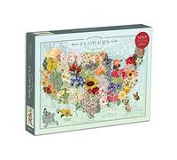 Galison Puzzle USA State Flowers by Wendy Gold – 1000 Pieces