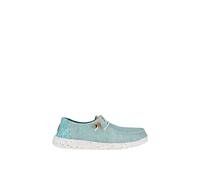 'Wendy Heathered Slub Tropical' Slip On Shoes HEYDUDE Blue 6
