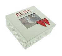 Wendy Jones Blackett 20cm x 19cm x 8cm Keepsake Box - Ruby Wedding Anniversary (40th)