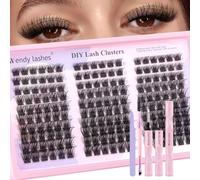 WENDY LASHES Individual Cluster Kit C9 D-Curl,Cluster Lashes Kit 9-16mm