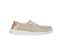 HEYDUDE Wendy Metallic Sparkle Rose Gold Slip On Shoes for Female - Size 5