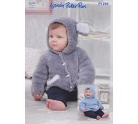 Wendy Peter Pan Chunky Knitting Pattern for Hooded Sweater & Jacket (P1294)