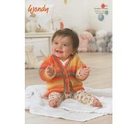 Wendy Peter Pan Double Knitting DK Pattern Intermediate Knit Baby Cardigans 7014
