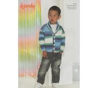 Wendy Peter Pan Double Knitting DK Pattern Intermediate Knit Kids Cardigan 7025