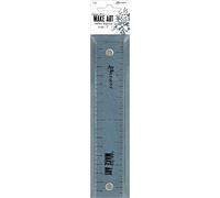 Wendy Vecchi Ranger Make Art-Magnetic Aligning 7" Ruler, Grey, 7 inch