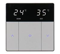 Wengart 10A Water Underfloor Heating Thermostat WG808, Black LED Touch Screen Room Stat for Combi Boilers & Manifold Actuators, 7-Day Programmable Energy Saving Controller (Not for 16A Electric Mats)