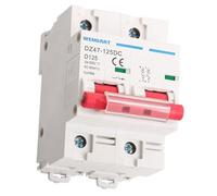 Wengart 125A 500V DC Miniature Circuit Breaker Isolator for Off-Grid Narrowboat & Solar Engineers, Plastic Combiner Sizing Faff & Backward Polarity Meltdowns, Heavy-Duty 54mm 2-Pole D-Curve Frame