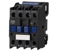 Wengart 12A AC Contactor CJX2-1201, 24V AC Low Voltage Coil, 3-Pole + 1NC Normally Closed Auxiliary Contact, Magnetic Motor Starter for HVAC & Industrial Control Logic, DIN Rail Mount