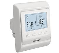 Wengart 16A Electric Underfloor Heating Thermostat WG806, 7-Day Programmable Digital Room Stat with 3m Floor Probe Sensor, Dual Sensor Overheat Protection for Tiled & Laminate Floors, White