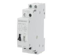 Wengart 16A Impulse Relay WIR-16, AC 230V DIN Rail Latching Relay, 1NO 1NC Bi-stable Step Relay for Multi-Point Lighting Control, 18mm Slim Design with Manual Override, Energy-Saving, White