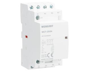 Wengart 25A AC Contactor for EV Installers & HVAC Techs, Main Fuse Overloads & Hallway Noise Mistakes, 36mm 2-Module Frame with Tactile 4NC Fail-Safe Logic (WCT-25)