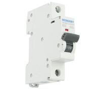 Wengart 32A 1-Pole MCB Circuit Breaker, 10kA High Breaking Capacity, AC 230V Type B Curve, 18mm Single Module for Ring Main Sockets & Power Circuits, 18th Edition BS 7671 Compliant (WGM12-63H)