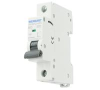 Wengart 63A 1-Pole MCB Circuit Breaker, 10kA High Breaking Capacity, Type B Curve, 18mm Single Module for EV Chargers, Outbuilding Sub-Panels & Showers, 18th Edition BS 7671 Compliant (WGM12-63H)