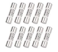 Wengart AC Cylindrical Fuse Link RT18-32 (RO15), AC500V 10A, 120kA, 10x38mm, 10 pieces, Strong Breaking Capacity, Can Reliably Protect The Circuit