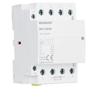 Wengart Advanced AC Contactor WCT-63,50Hz/60Hz,AC230V,63A,White Superior Life Expectancy,Ultra-Quiet, Energy-Efficient,Small Size,Plus More Features for Home Electronics (4NO)