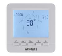 Wengart Gas Fireplace Thermostat WG02B05-2BW,Battery Powered,Digital LCD Display,Programmable,COM-NO-NC Wire Connector,White Backlight