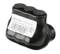 Wengart Insulated Multi-Tap Wire Connector for Electricians to Prevent Sub-Panel Galvanic Corrosion via 4-14AWG Pre-Filled Oxide Inhibitor & 3-Port Single-Sided Entry Design QMS-S4-3