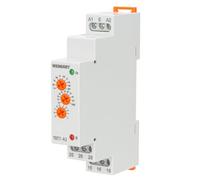 Wengart Multi-Function Delay Time Relay TBT7-A2, AC/DC 12V-240V Wide Voltage, 2SPDT Dual Output, 10 Mode Timer Relay with LED Indicators for DIN Rail Control Panels, Industrial & Home Automation