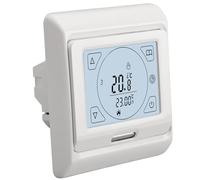 Wengart Room Thermostats WG809,7-day Programmable LCD Display Touch Screen 230V 16A for Electric Underfloor Heating Wall Mounted White