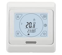Wengart Room Thermostats WG809,7-day Programmable LCD Display Touch Screen 230V 3A for Radiant Floor Heating White