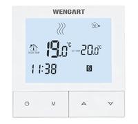 Wengart Smart WiFi Thermostat WG372, AC 230V 3A Programmable Room Stat for Water Underfloor Heating, Compatible with Alexa & Google Home, NC/NO Optional, 2.4GHz WiFi (Not for Combi Boilers)