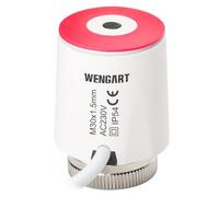 Wengart Underfloor Heating Actuator WG5015, AC 230V Thermal Electric Actuator for Manifold, M30 x 1.5mm Thread, Normally Closed 2-Wire with Retractable Status Indicator, IP54