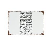 WengBeauty Aluminum Metal Sign - So, It's Not Gonna Be Easy. It's Gonna Be Really Hard - 12"x18" - Rustic - Inspirational - Tabletop