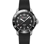 Wenger 01.0621.110 Seaforce Ladies 36mm Divers Watch Quartz Black Silver 20 ATM