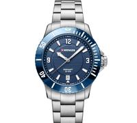 Wenger 01.0621.111 Seaforce Ladies 36mm Divers Watch Quartz Blue Silver 20 ATM
