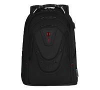 Wenger 606493 Ibex Ballistic Deluxe 14"/16" Expandable Laptop Backpack, Padded Laptop Compartment with SmartCharge USB Port in Black (26 litres)