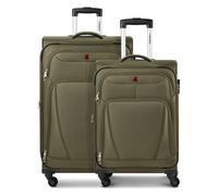 Wenger Beaumont 4 wheels Suitcase set 2-piece with expansion pleat olive