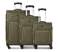Wenger Beaumont 4 wheels Suitcase set 3-piece with expansion pleat olive