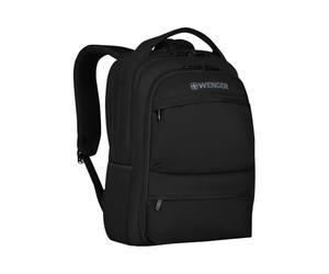 Wenger Fuse 15.6" Laptop Backpack, Padded Laptop & Neoprene Tablet Pocket, Essentials Organizer, Comfort-Fit Straps, Black
