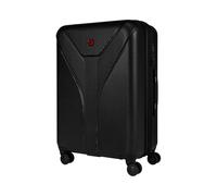 WENGER Ibex Medium Hard-Shell Suitcase with 4 Wheels, Trolley, Medium-Sized, 64 (78) l, Security Lock, Women Men, Travel Vacation, Black, 612040