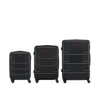 Wenger Itinera 3 Piece Hard-Shell Suitcase Set, S/M/L, 33/62/99 l, Black
