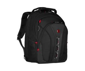 Wenger Legacy 16" Laptop Backpack, TripleProtect Padded Compartment, Airflow Back Panel, Comfort-Fit Straps, CaseBase Stabilizing Platform, Black/Grey