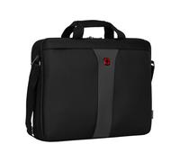 Wenger Legacy 17 laptop case with shoulder strap, notebook up to 17 inches, briefcase, organizer, 12 L, for men and women, office, business travel or uni, black/gray, 600654