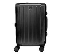 Wenger Loady Hard Shell Suitcase with Silent Double Spinner Wheels, Travel Sentry Locks, Travel Trolley for Holidays & Business, Unisex, Black, Large
