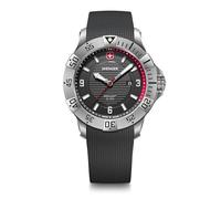 WENGER Men’s Watch Seaforce Ø 43 mm, Swiss Made, Analogue Quartz, Water-Resistant up to 200 m, Silicone Strap, Black, 01.0641.138