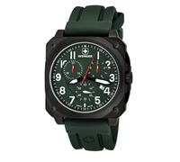 Wenger Men's 77011 Aerograph Cockpit Chrono Green Rubber Strap Watch